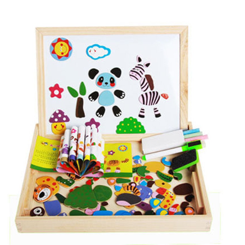 BẢNG KÍCH THÍCH SÁNG TẠO Bằng Gỗ có Nam Châm Ghép Hình 3 TÁC DỤNG