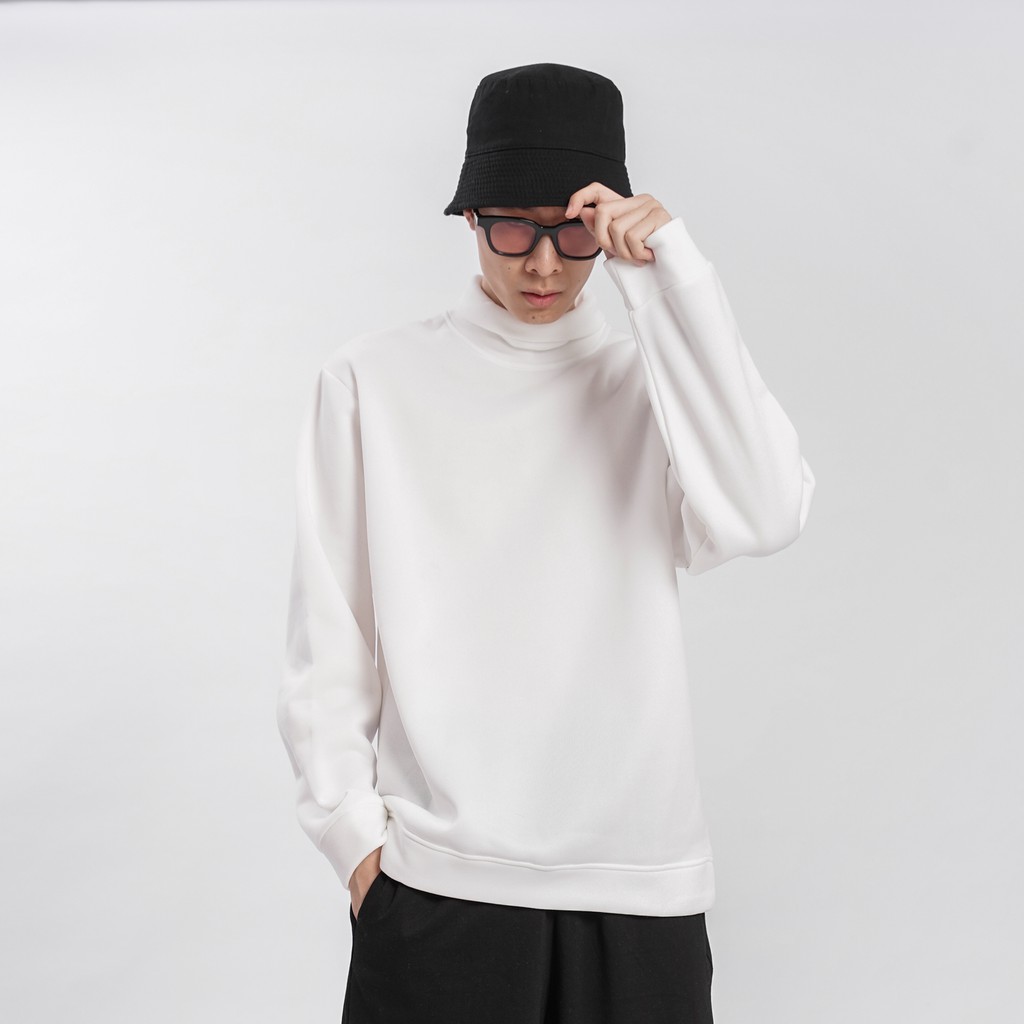 Áo Nỉ CỔ CAO N7 Unisex Trơn Nỉ Dài Tay Oversize Nam Nữ Basic Sweater Form Rộng thời trang Hàn Quốc cá tính nhiều màu | WebRaoVat - webraovat.net.vn