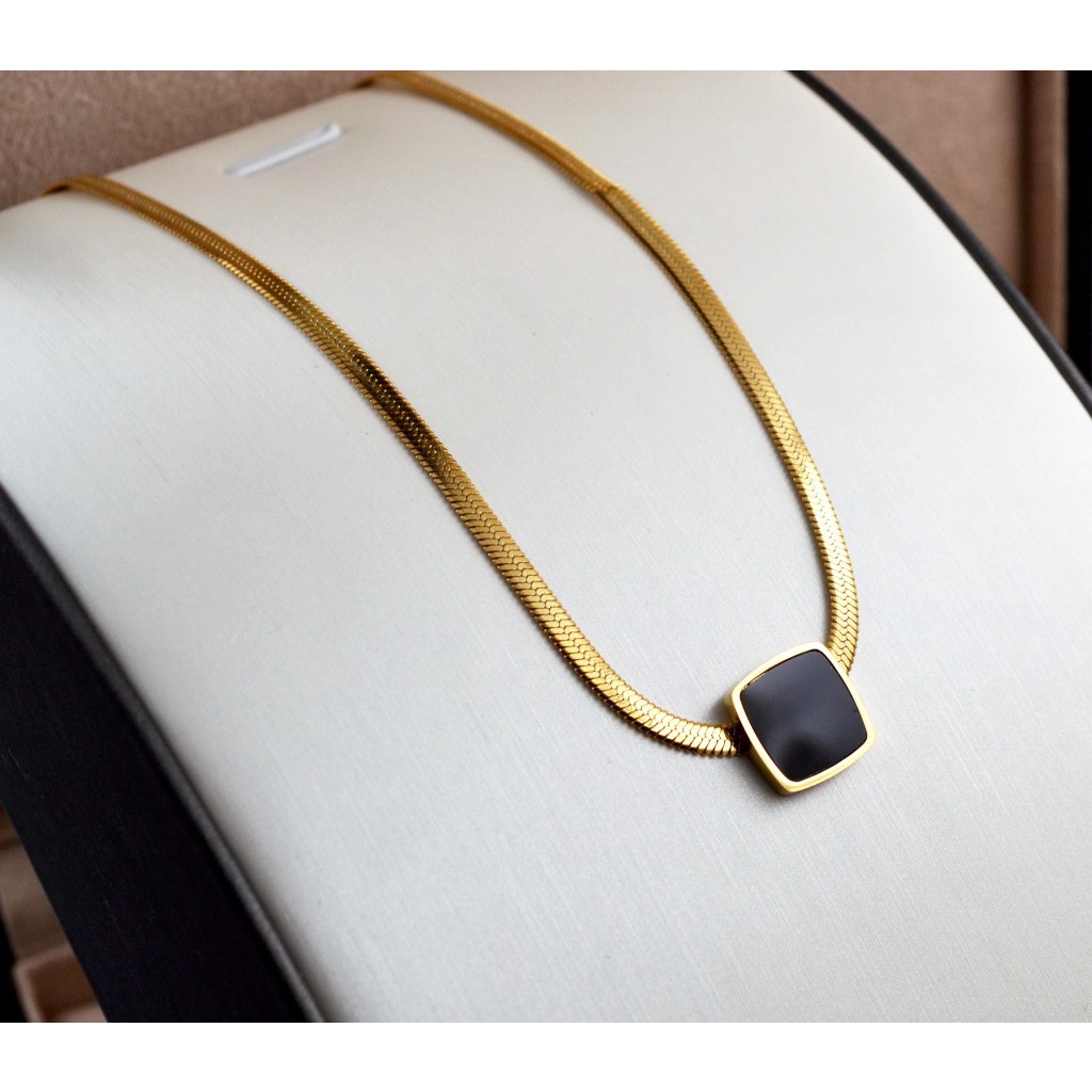 Dây chuyền vòng cổ nữ titan dây mì mặt vuông X7-308 - CAM KẾT KHÔNG GỈ, KHÔNG BAY MÀU - BẢO HÀNH 12 THÁNG