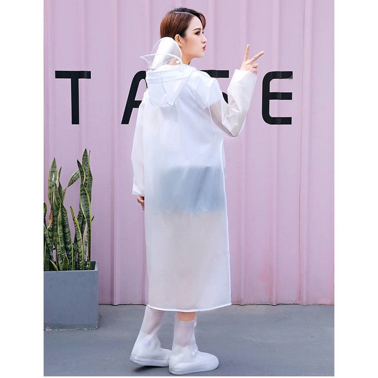 Áo mưa trong suốt có kính - Áo mưa thời trang mẫu mới 2021