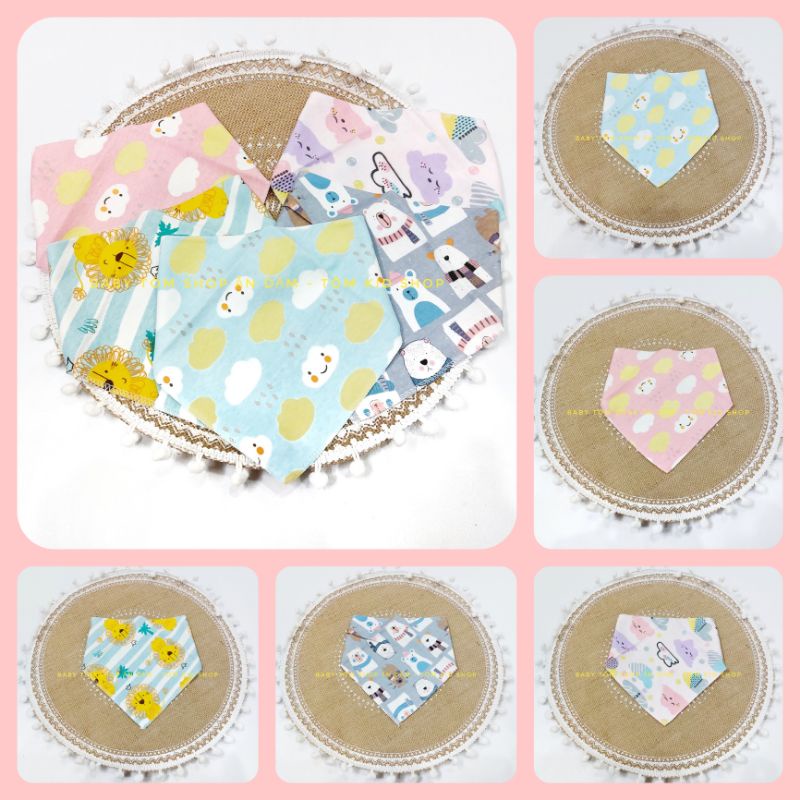 Yếm vải cotton mỏng cho em bé NPP Baby Tôm