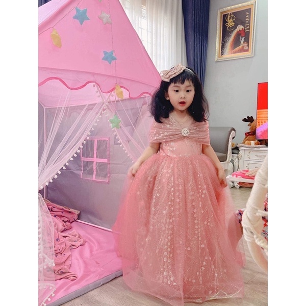 Váy công chúa maxi hàng thiết kế cao cấp cho bé