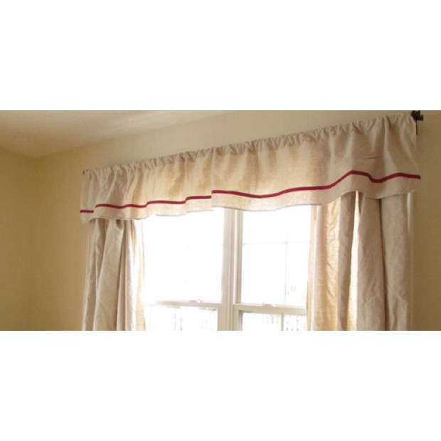 Vải canvas thô mộc làm rèm vintage, decor