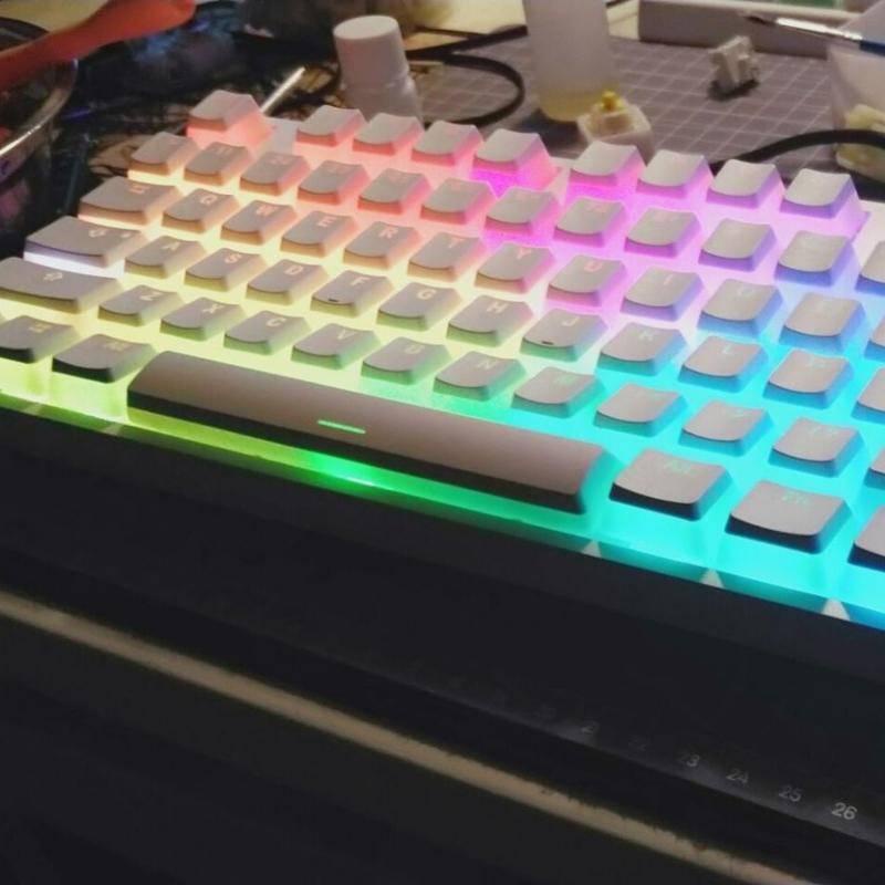 PBT pudding translucent keycaps OEM profile for 61/71/87/104/108 /64/68/84/96/980 layout keyboard