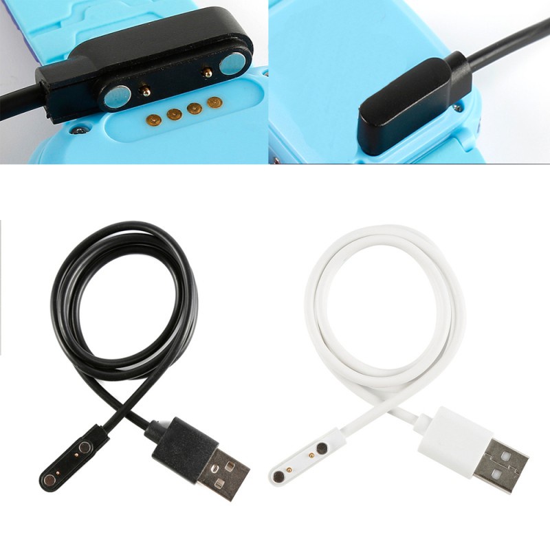 Dây Cáp Sạc 50cm 2 Pin Usb Chống Nước Cho Đồng Hồ Thông Minh Q12 / S12 / S2