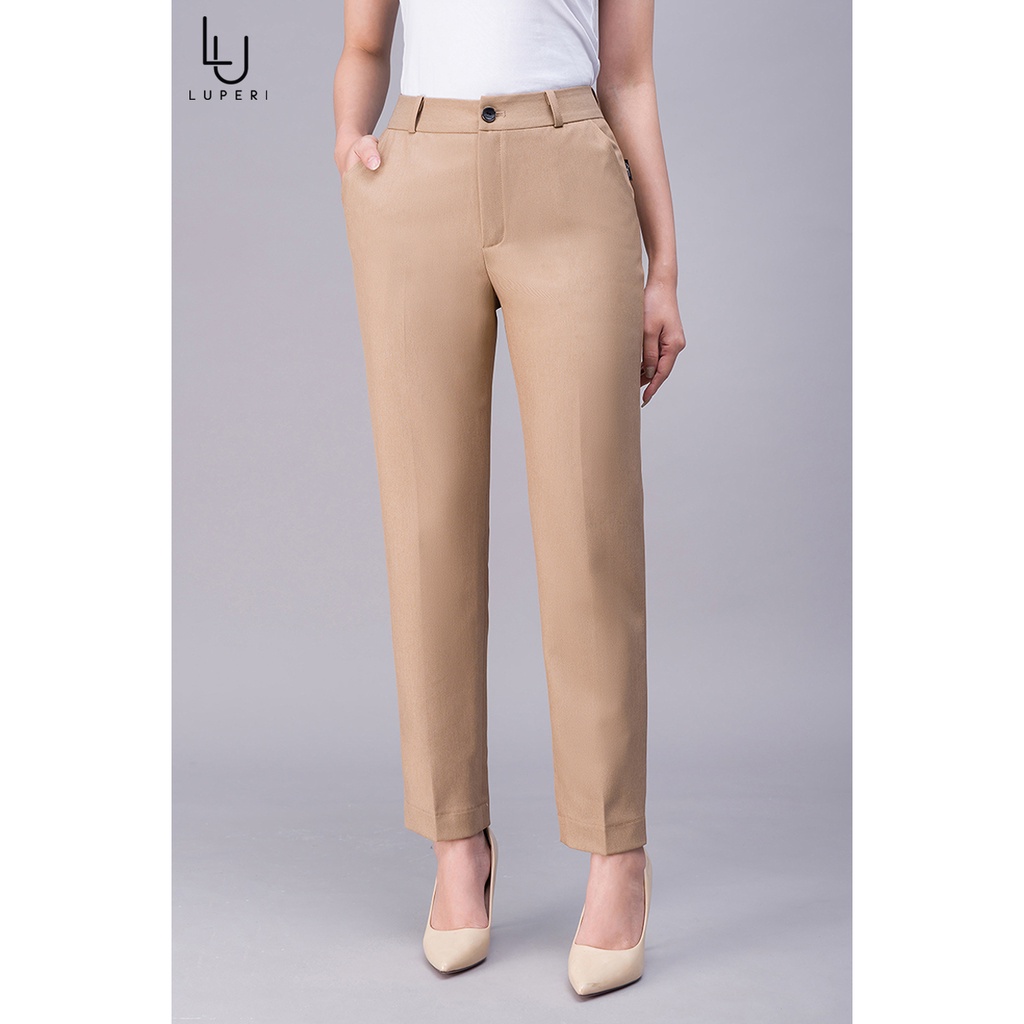 Quần Ống Đứng Nữ Công Sở Cạp Cao Luperi LFQD2121 Kiểu Dáng Thời Trang Không Nhăn Không Xù