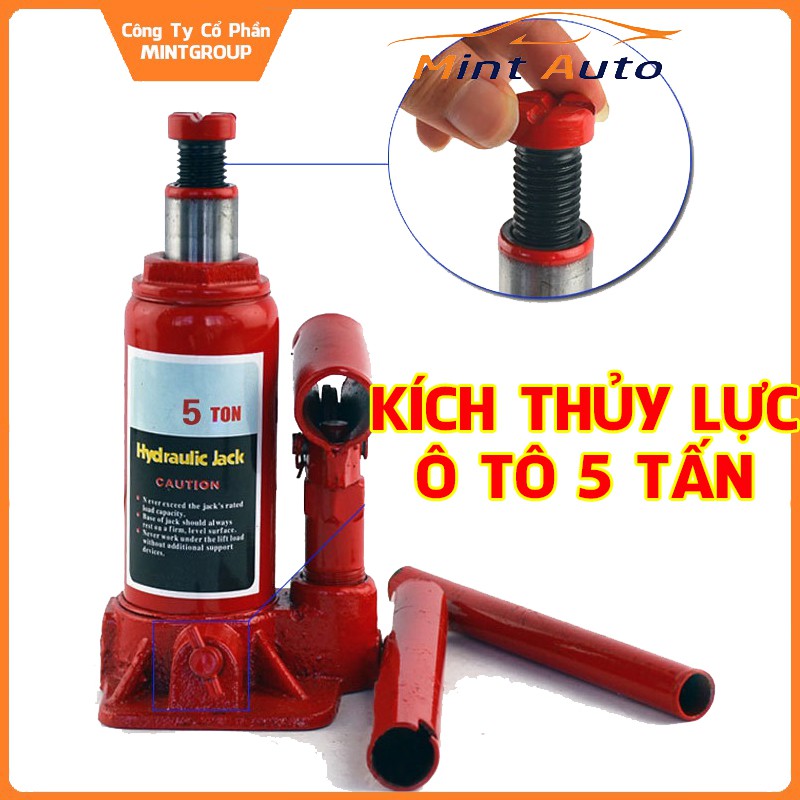 [Mã LIFEAUMAY giảm 10% tối đa 30k đơn 150k] Kích thủy lực 5 tấn hydraulic jack, kích ô tô thích hợp để trong cốp xe