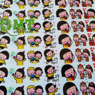 Tem sticker siêu cute 600c 4x4cm