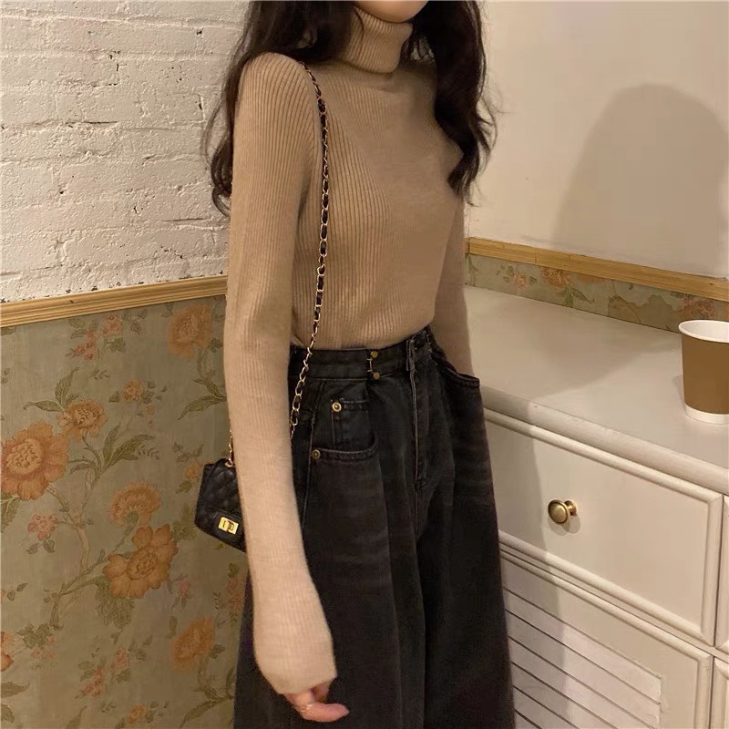 Áo Len Tăm Cổ Cao Cổ Lọ Giữ Nhiệt Áo Len Mix Đồ Nhiều Màu | BigBuy360 - bigbuy360.vn