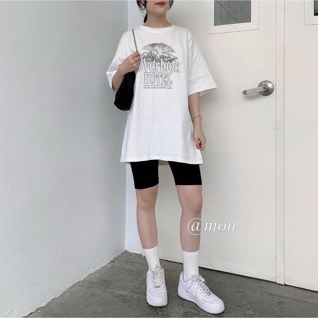 [ Free size ] Set Quần Culottes & Áo Thun The Band Bộ quần cạp chun ống suông kẻ caro và áo thun Ulzzang form rộng ❤️