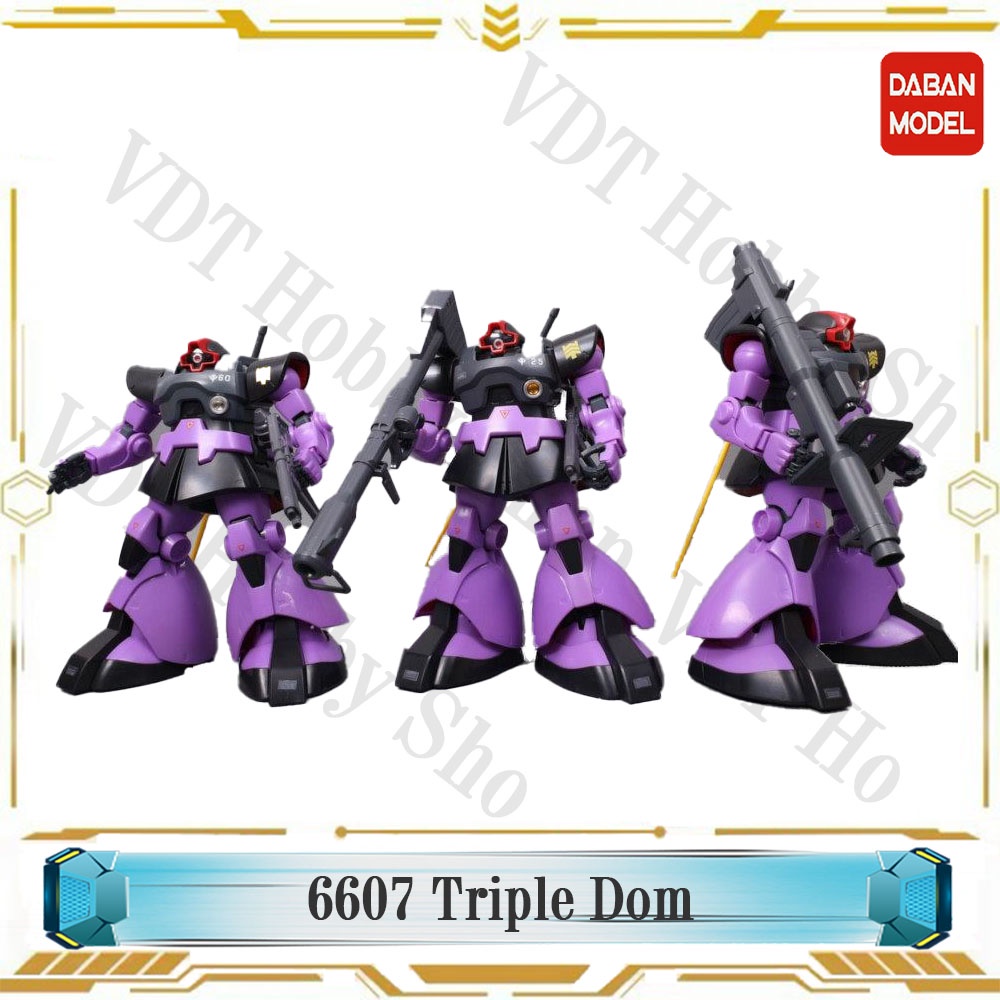 Mô hình gunpla mg 6607 Triple Dom Daban Model