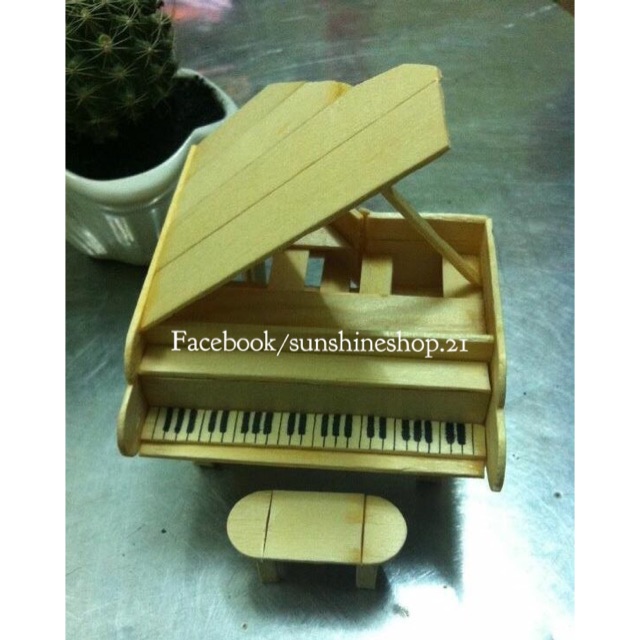 Đàn Piano mini bằng que gỗ handmade