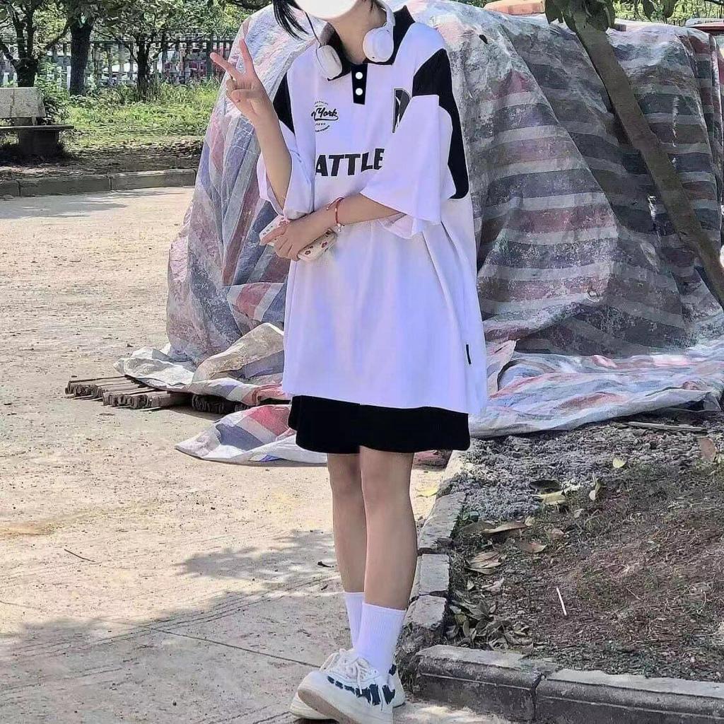 Áo Thun  PoLo  Nam Nữ  Dáng Rộng unisex -