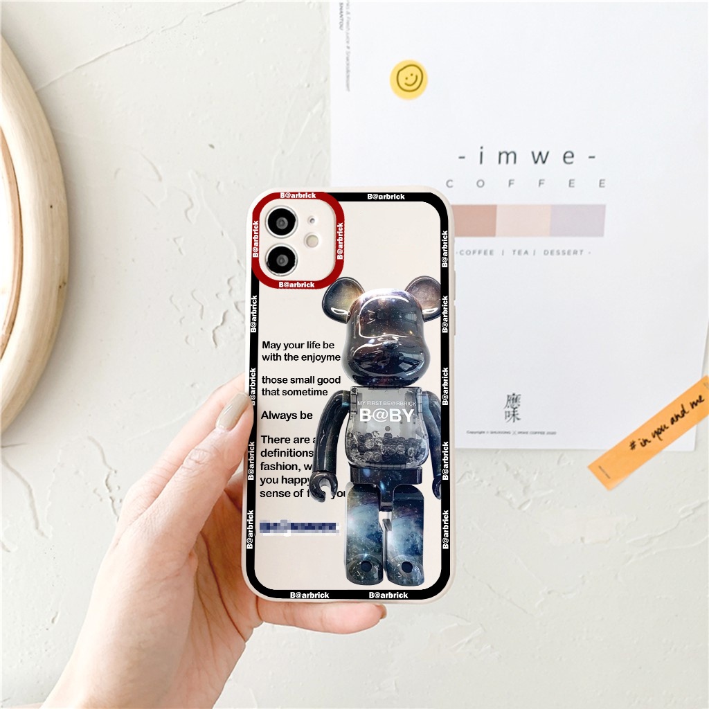 Ốp lưng iphone vuông cạnh ốp iPhone bo camera bảo vệ cam hình Be@rBrick 6plus/6s/7plus/8plus/x/xr/xs/11/12/pro/max E103