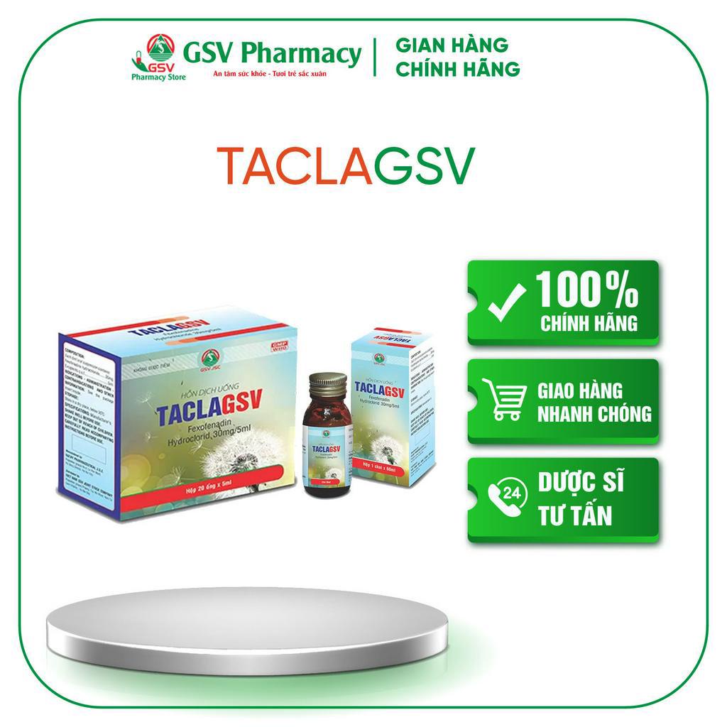 Tacla GSV - Giảm ho và tình trạng dị ứng theo mùa