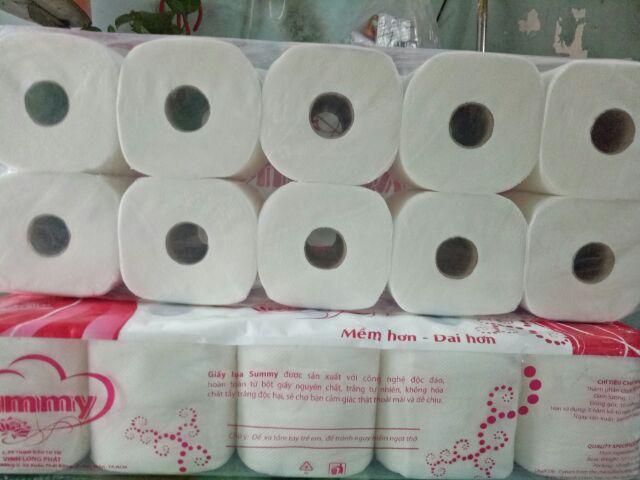 Giấy lụa summy cao cấp 2 lớp x 10 cuộn