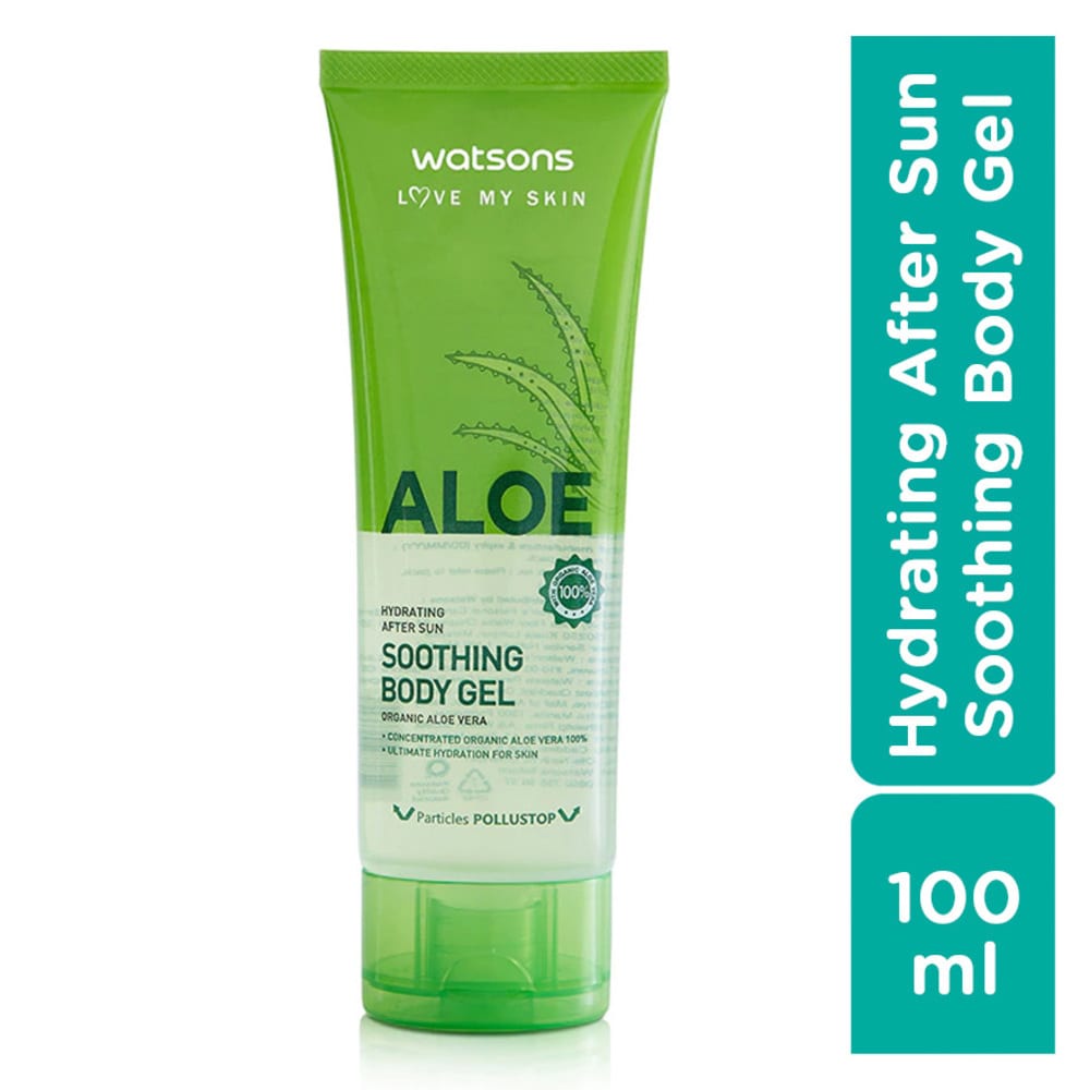 Gel Dưỡng Thể Watsons Aloe Hydrating After Sun Soothing Dưỡng Ẩm &amp; Dịu Da Chiết Xuất Nha Đam 100ml