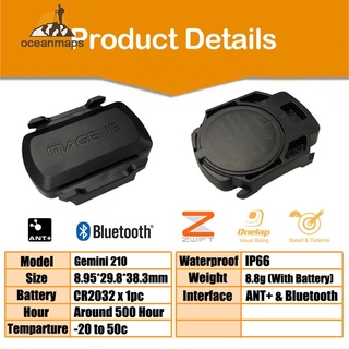 Cảm Biến Tốc Độ Mini 210 S3 + Bluetooth Ant + Tốc Độ Cho Garmin / Xe Đạp / Máy Tính
