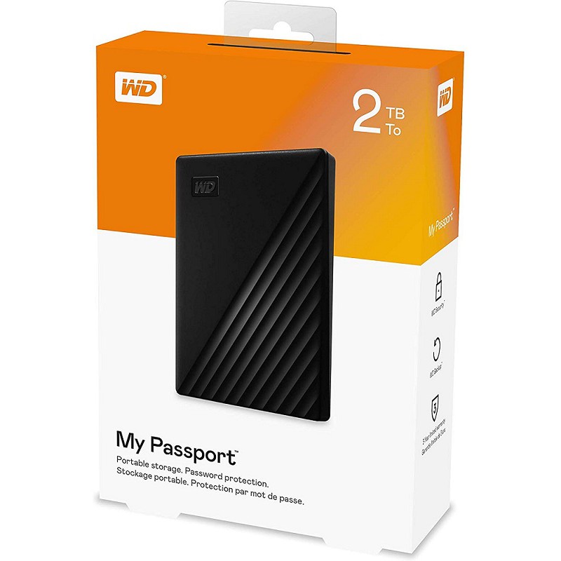 [Mã ELMS5 giảm 7% đơn 300K] Ổ Cứng Di Động 4TB-2TB WD My Passport 4TB 2TB model 2019 tặng bao vải WD