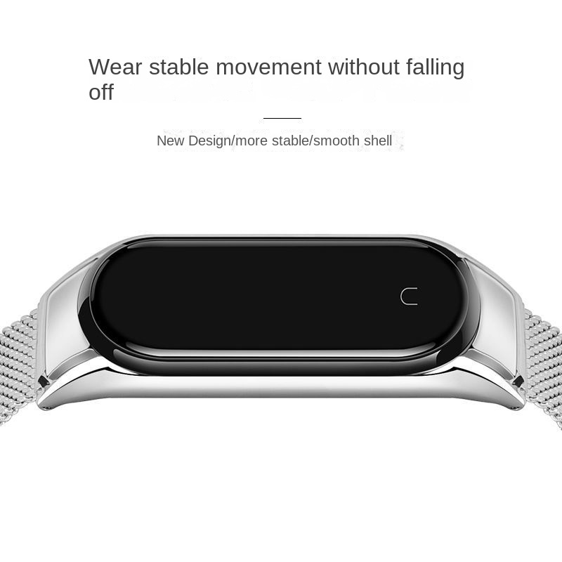 Dây Đeo Inox Milanese Chống Nước Phù Hợp Cho Đồng Hồ Thông Minh Xiaomi Band 3/4 Mi Band 5/6