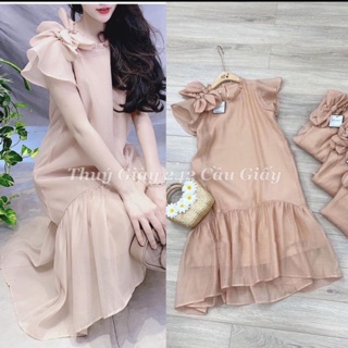 95k Đầm phối nơ vai
