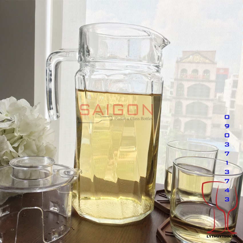 Bình Thủy Tinh xoáy 1800ml