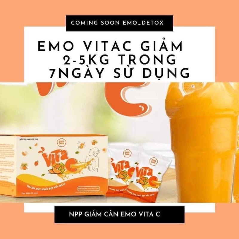 Emoslim Nước Cam Giảm Cân Emo Detox [FreeShip+Quà]
