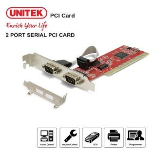 CARD PCI 16X TO COM RS232 CAO CẤP CHÍNH HÃNG UNITEK Y7503 (TẶNG KÈM PAY NHỎ CHO MINI PC)