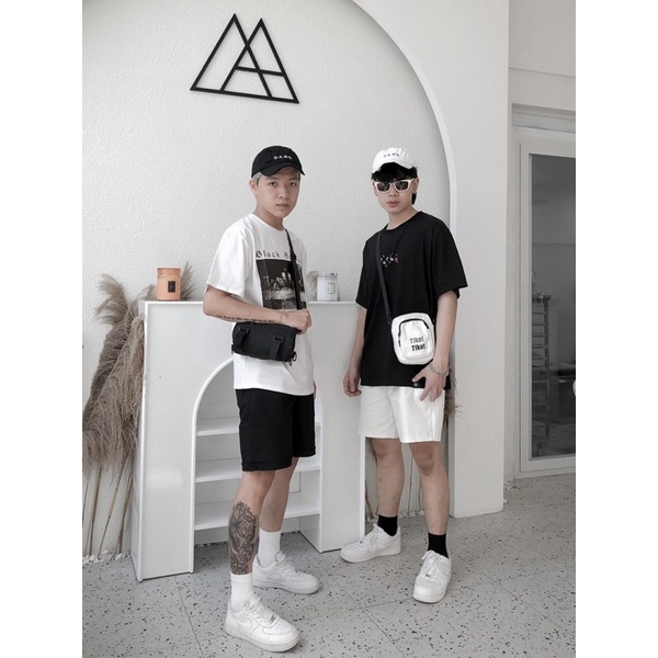 SHORT KAKI TRƠN ĐEN TRẮNG UNISEX NAM NỮ