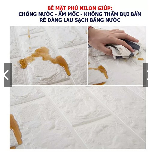 Xốp dán tường 3d giả gạch đủ màu giá gốc, kt 70*77cm[Giảm Giá]