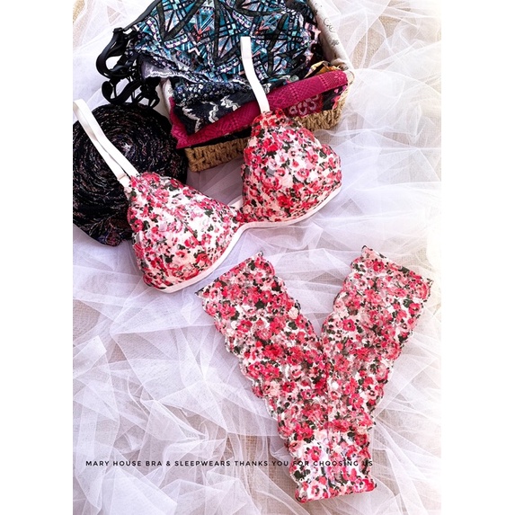SET BRALETTE REN MÚT NGỰC QUẦN Y HOA NHÍ HỒNG | BigBuy360 - bigbuy360.vn