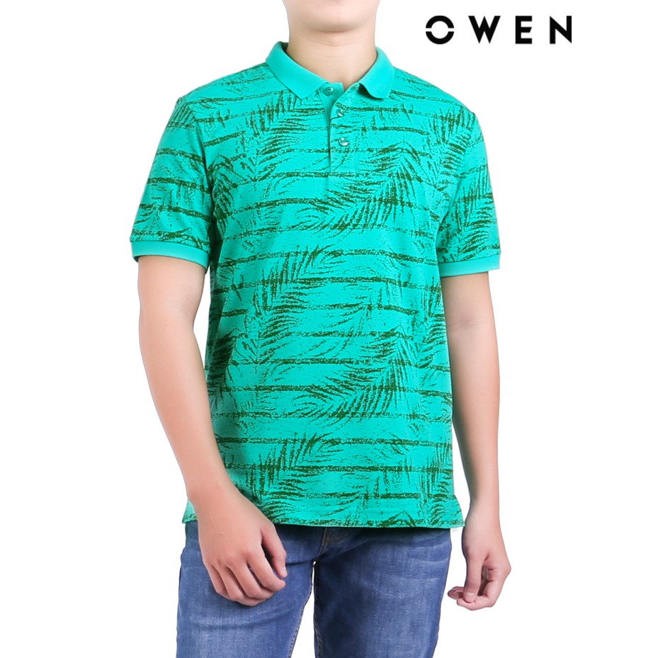 Áo Polo nam Owen chất Cotton màu xanh - PAM81204