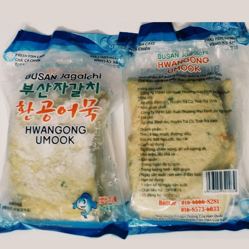 Combo 2 túi chả cá Hàn Quốc 450gr chỉ ship ở Hà Nội