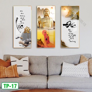 Tranh phúc lộc thọ treo tường - Tráng gương mica cao cấp
