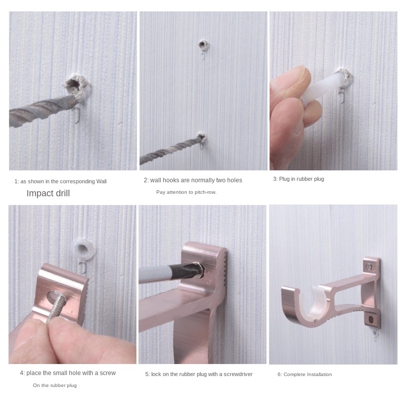 Giá Đỡ Thanh Treo Rèm Cửa Sổ Bằng Hợp Kim Nhôm Diy