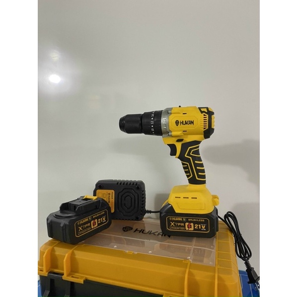 MÁY KHOAN PIN – 13mm HUKAN HK-X7PRO ĐỘNG CƠ KHÔNG CHỔI THAN
