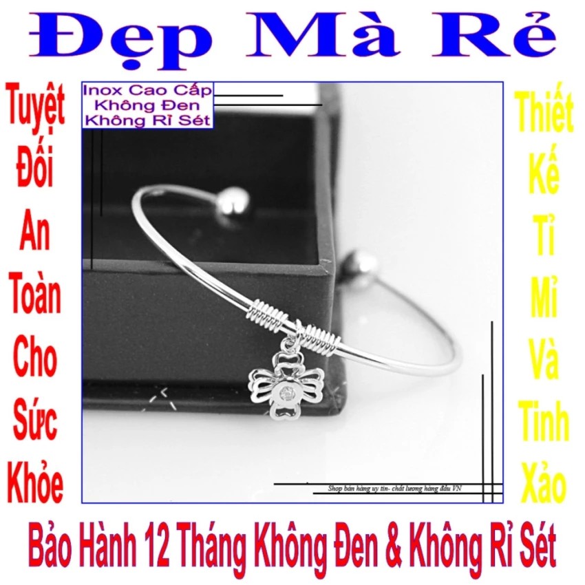 Vòng đeo may mắn cho nữ cỏ 4 lá hình tim đính đá -Tự điều chỉnh được theo cổ tay - Cam kết 1 đổi 1 nếu hoen, gỉ sét