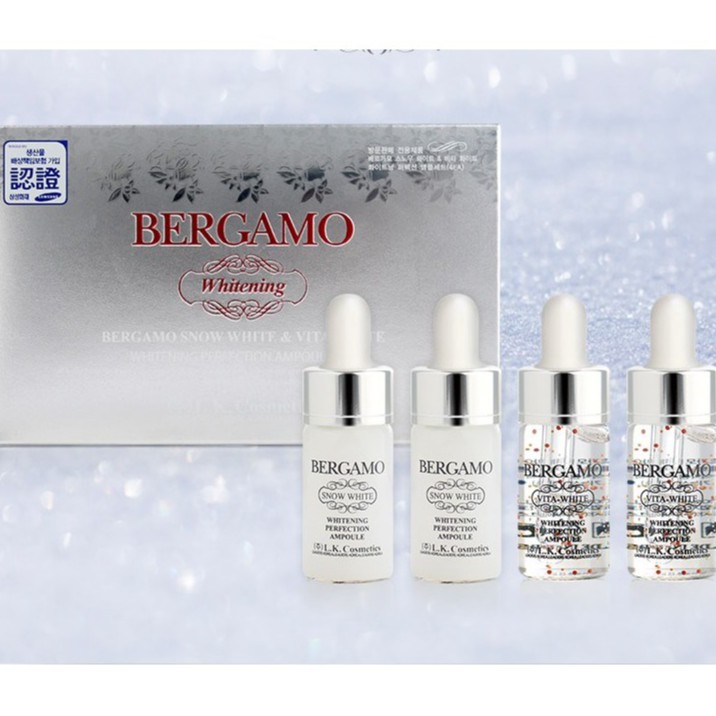 Serum Bergamo Snow White & Viva White Whitening Perfection Ampoule.