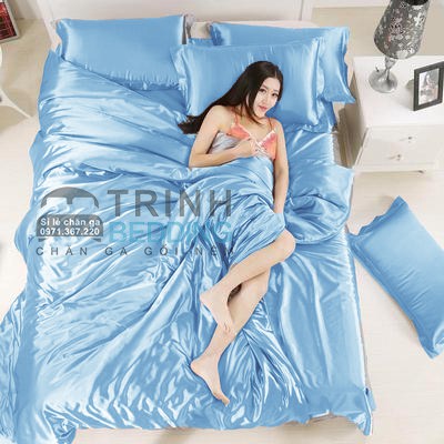 BỘ DRAP PHI LỤA MÀU MỚI MỊN MÁT CAO CẤP TRINHBEDDING