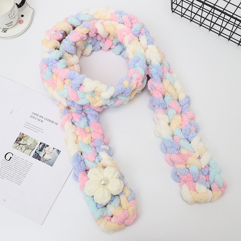Cuộn len Chenille 250gr siêu mềm mại, Len Chunky Cuộn To