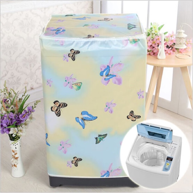 Áo Trùm Bảo Vệ Máy Giặt CửA Trên 7-8kg - Satin Chống Nắng Nước Bụi