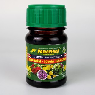 Phân bón hữu cơ nhập khẩu PowerFeed giúp mập mầm, to hoa lọ 100ml - T106