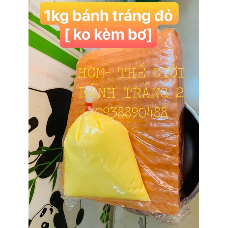 1kg vỏ Bánh tráng đỏ cuộn bơ mỏng ngon chuyên làm bánh tráng cuốn KO KÈM BƠ