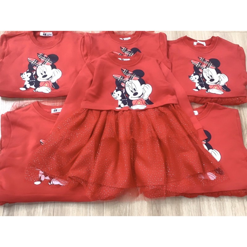 [SALE] Váy H&amp;M mickey cho bé gái ( hàng sẵn,chất cotton da cá đẹp )