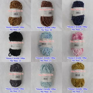 Len nhung Chenille (Mã Màu: 01 - 37)