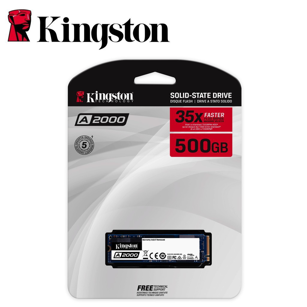 Ổ cứng SSD Kingston A2000 NVMe PCIe Gen 3.0 x4  250GB/ 500G/ 1TB