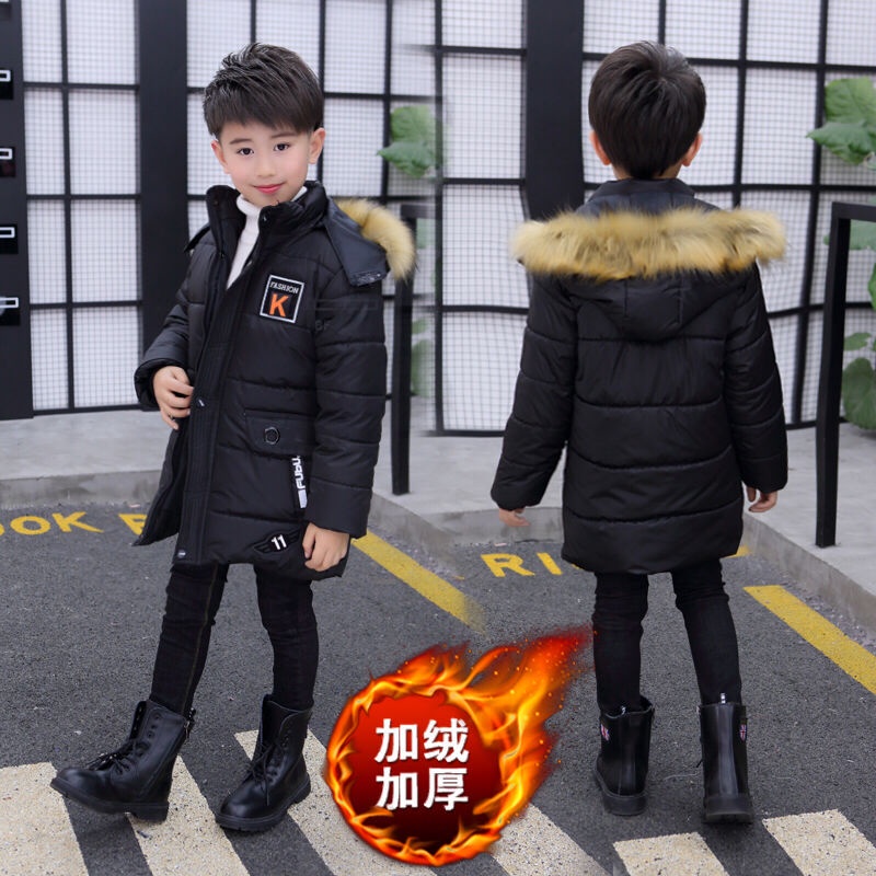 Áo phao dáng dài bé trai 2024