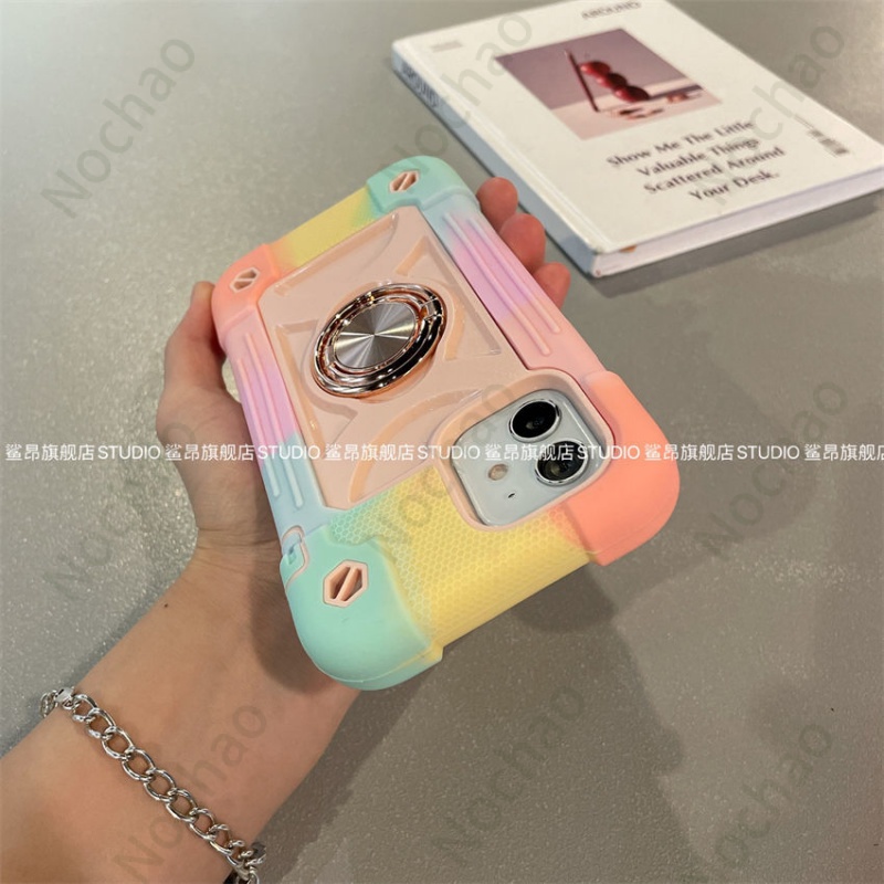 Ốp Điện Thoại Silicon Màu Cầu Vồng Phù Hợp Cho iPhone14 12 11Promax X / XR 78p 14 pro max