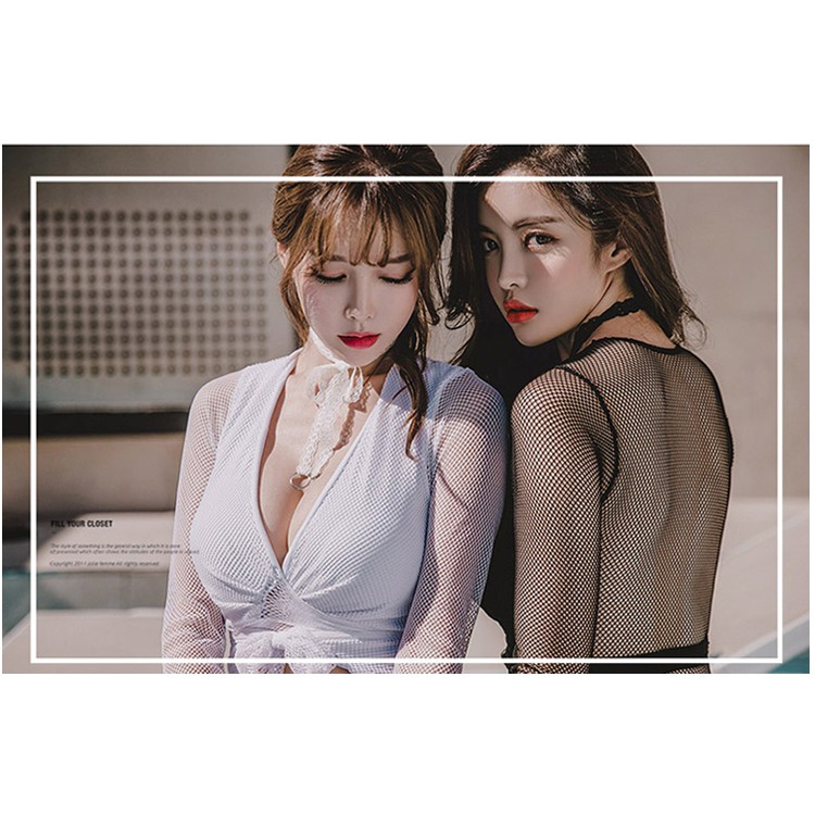 K CÓ SẴN - MONOKINI ĐEN TAY DÀI PHỐI LƯỚI QUYẾN RŨ áo tắm một mảnh dài tay sexy gợi cảm | BigBuy360 - bigbuy360.vn