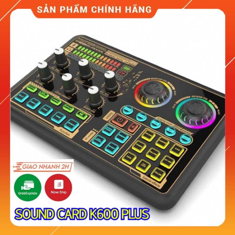 Soundcard thu âm livestream K600 phiên bản 2022 có bluetooth cao cấp